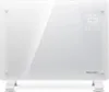 A white electric heater with a digital display and a brand logo. Produktbild-Vorschau