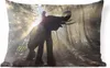 MuchoWow® Outdoor Kissen - Elefant mit Person in hellem Produktbild-Vorschau 1