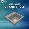 VBChome Lavello in granito 44 x 44 cm Grigio con Anteprima dell’immagine prodotto 2