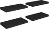 Plovoucí nástěnné police 4 ks černé 50 x 23 x 3,8 cm MDF Náhled obrázku produktu 1