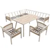 L-förmiges Gartensofa für 8 Personen Eisengestell mit Produktbild-Vorschau 10