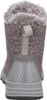 The back view of a gray winter boot with a leopard-like pattern and faux fur trim. Anteprima dell’immagine prodotto