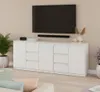 Komoda Zestaw 200 cm Biała Matowa 6 Szuflad 3 Drzwi Duża do Podgląd zdjęcia produktu 3