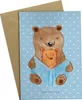 Mr. & Mrs. Panda babykarte Bären Buch - Blau Pastell - Produktbild-Vorschau 1