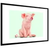 MuchoWow® Gerahmtes Poster Schwein - Rosa - Sockel - Tiere Produktbild-Vorschau 7