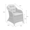 Set 2 poltrone da giardino in resina, Grigio Anteprima dell’immagine prodotto 7