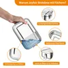 Brotdose mit Fächern, 2er Set, Edelstahl, silber, 2×1400 ml Vista previa de la imagen del producto