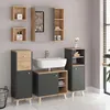 Badmöbel-Set Vicco Senyo Anthrazit 5 Teile, mit Regalen, Produktbild-Vorschau 4