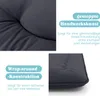 Collage of close-up images and marketing text describing a futon mattress. Náhled obrázku produktu