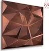 A 3D geometric wall panel with a bronze finish, presented against a white background. Produktbild-Vorschau