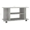 Mobile TV con rotelle grigio cemento 80x40x45 cm materiale Anteprima dell’immagine prodotto 5