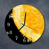 Glasuhr Wanduhr Küchenuhr Echt-Glas 30fi cm Zitrone gelb Produktbild-Vorschau 2