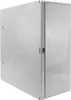 A light gray electrical enclosure with a door and a latch is shown from a three-quarter angle against a light gray background. Náhled obrázku produktu