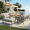 L-förmiges Gartensofa-Set für 8 Personen – Terrassenmöbel Produktbild-Vorschau 4