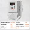 VEVOR 4kW 18A 5PS Inverter VFD AC 220-240V Controllore di Anteprima dell’immagine prodotto 7