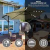 Jopassy parasol Beżowy LED Solar Ø350cm parasol wspornikowy Podgląd zdjęcia produktu 3