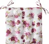 A square seat cushion with a floral rose pattern on a white background. Náhľad obrázku produktu