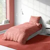 Bettwäsche 135x200 cm meliert stone washed Optik terracotta Produktbild-Vorschau 3