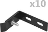 A black metal corner bracket with a bolt and nut, shown against a white background. The text 'x10' is visible in the upper right corner. Náhľad obrázku produktu