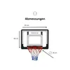Diagram showing the dimensions of a basketball hoop and backboard. Produktbild-Vorschau