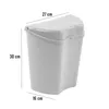 Abfalleimer grau, inkl. Halterung, (H/B/T) 30 x 27 x 16 cm, Produktbild-Vorschau 11