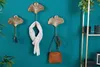 Dekoratives Kleiderhaken 3er Set GINKGO 29cm gold handmade Produktbild-Vorschau 3