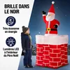 MONZANA® Père Noël gonflable cheminée 178 cm éclairage LED Voir les images du produit 2