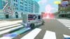 A video game scene showing a United States Postal Service truck driving through a city intersection. Produktbild-Vorschau