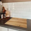 KitchenYeah® Kryt na sporák vzhled dřeva - hnědý - dřevo, Náhled obrázku produktu 5