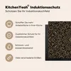 KitchenYeah© Herdabdeckplatte Goldenes Muster auf schwarzem Produktbild-Vorschau 6