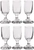 A set of six clear wine glasses arranged in two rows on a white background. Podgląd zdjęcia produktu