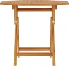 vidaXL Skladací záhradný stôl 85x85x76 cm Teakové masívne Náhľad obrázku produktu 3