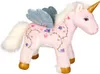 A plush toy unicorn with wings, decorated with floral patterns. Produktbild-Vorschau