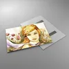 Bilder auf glas - Frau Sommer Blume - 100x70cm - Glasbilder Produktbild-Vorschau 2