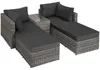 tectake® Aluminium Rattan Lounge San Domino wetterfest und Produktbild-Vorschau 1