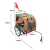 Carrosse pour chien Remorque de vélo Pliable avec fenêtres Voir les images du produit 3