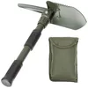 A green folding shovel and its carrying pouch are displayed against a white background. Anteprima dell’immagine prodotto