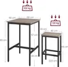 VASAGLE Bartisch-Set mit 2 Barhockern, 60 x 60 x 90 cm, Produktbild-Vorschau 3