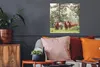 MuchoWow® Poster Pferde - Wald - Nebel 50x50 cm - Produktbild-Vorschau 2