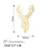 Wallity, Red Deer 3, decorazione murale, oro, metallo, 42 x Anteprima dell’immagine prodotto 6