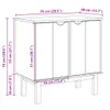 VidaXL 4013461, Drewno sosnowe, Drewno, 750 mm, 400 mm, 750 Podgląd zdjęcia produktu 8
