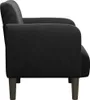 vidaXL Fauteuil avec accoudoirs noir 54 cm velours Voir les images du produit 4