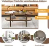 Table basse d'appoint avec plateau en verre et étagère en Voir les images du produit 4