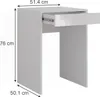 Schminktisch Vicco Sherry Weiß/Weiß Hochglanz 51.4 cm, Produktbild-Vorschau 2