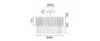 A technical drawing of a chandelier with dimensions indicated. Produktbild-Vorschau