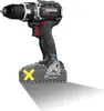 A cordless drill with a battery pack attached, shown against a white background with a shadow. Produktbild-Vorschau