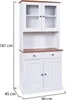 Buffetschrank Westerland schmal - weiß/braun Produktbild-Vorschau 16