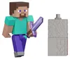 Minecraft Steve Actionfigur mit Zubehör-Set, Spielzeug zum Produktbild-Vorschau 1