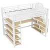 okwish vyvýšená postel 140×200, kovová postel pro mládež s Náhled obrázku produktu 5
