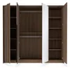 4-türiger Kleiderschrank LUPO 230 cm Eiche Dunin 2 Spiegel Produktbild-Vorschau 6
